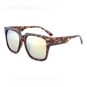 Quay “On the Prowl” tortoise shell sunglasses with mirrored lenses
